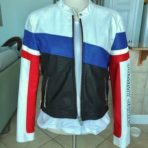 Tommy Hilfiger Vegan Leather Motocross Jacket